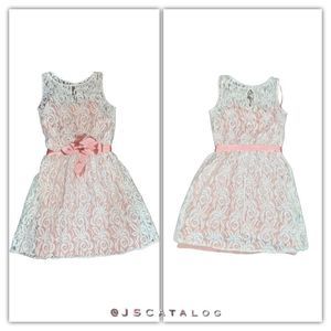 Siena Studio Cream Lace with Pink Lining Dress - LIKE NEW - Size 10